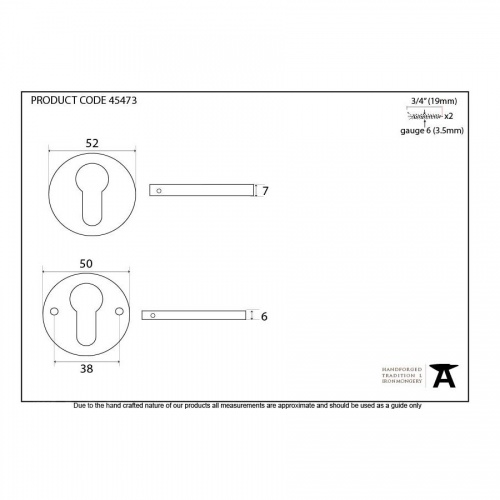 Aged Brass 52mm Regency Concealed Escutcheon